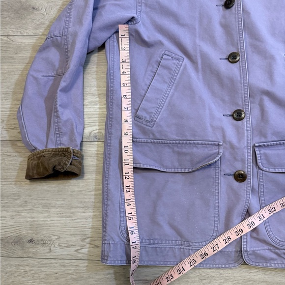 Vintage LL Bean Outdoor Flannel Lined Chore Coat Light Purple XS - Picture 8 of 9